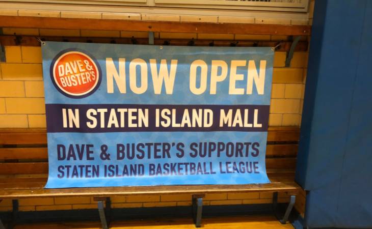 Dave & Busters is now a sponsor of the Staten Island Basketball League – September 2018