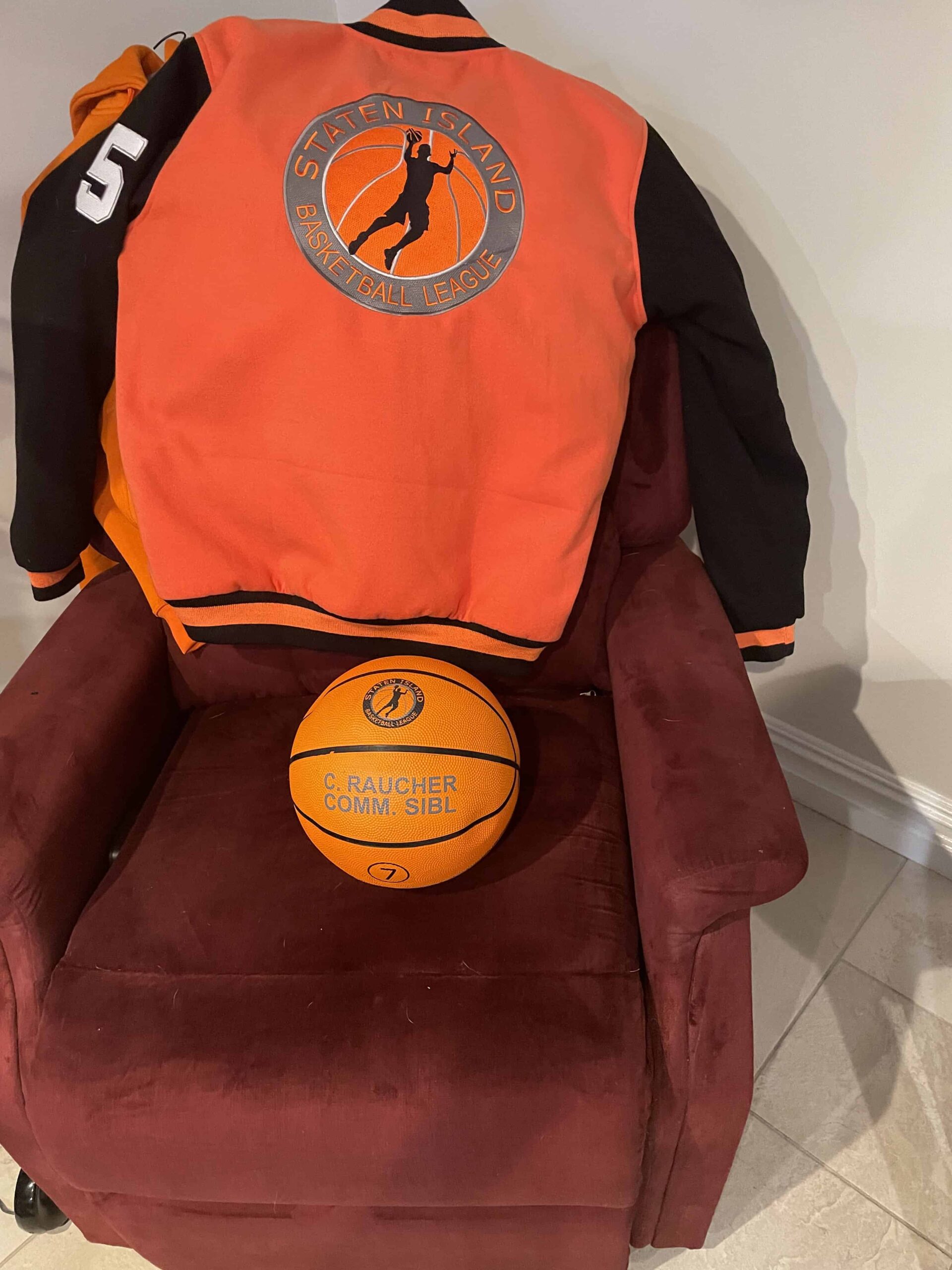 New SIBL team jacket and league basketball Spring 2023